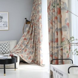 Cortinas Blackout De Algodão E Linho Com Estampa Nórdica Para Sala De Estar E Quarto