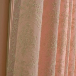Cortina Blackout De Algodão Europeia Feita Sob Medida Com Flores Bordadas