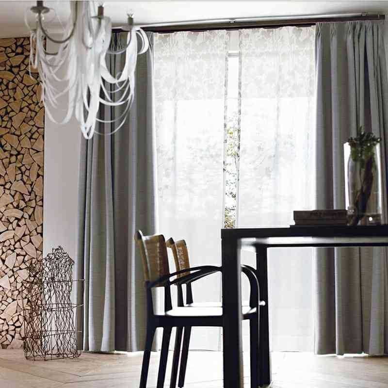 Cortinas Blackout De Linho Modernas De Cor Lisa Premium Personalizadas Para Sala De Estar E Jantar
