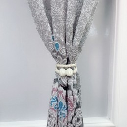 Cortina Blackout Bordada Sob Medida, Cortina Floral Estilo Europeu Para Sala De Estar