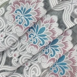 Cortina Blackout Bordada Sob Medida, Cortina Floral Estilo Europeu Para Sala De Estar
