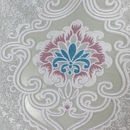 Cortina Blackout Bordada Sob Medida, Cortina Floral Estilo Europeu Para Sala De Estar