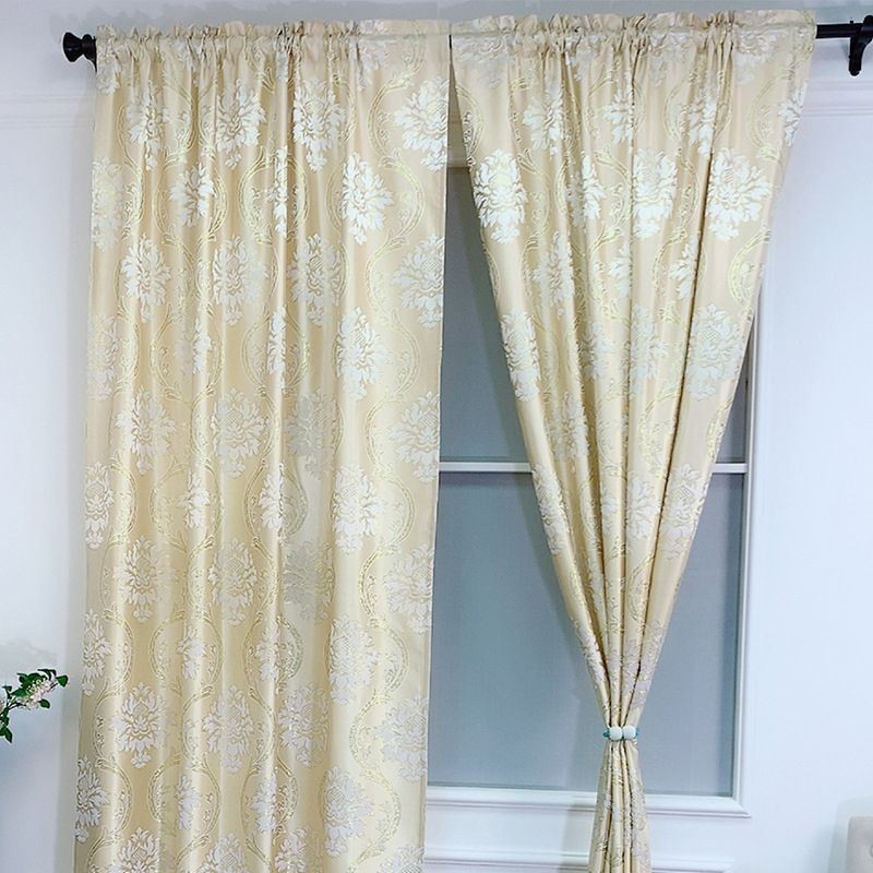 Cortina De Luxo Jacquard Sob Medida Cortina Blackout Europeia Para Quarto E Sala De Estar
