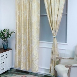 Cortina De Luxo Jacquard Sob Medida Cortina Blackout Europeia Para Quarto E Sala De Estar