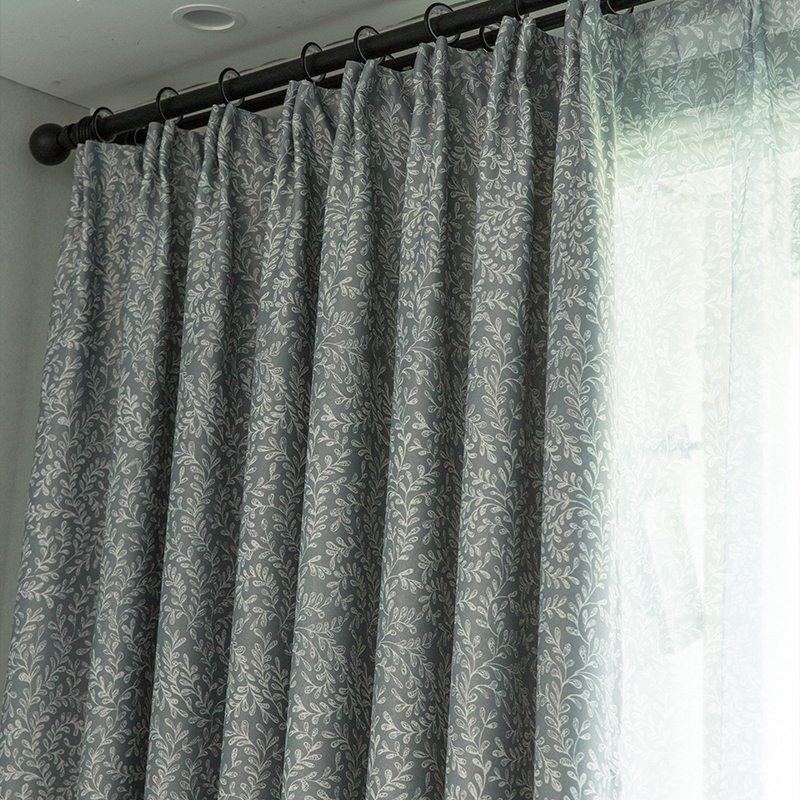 Cortina Sob Medida Cortina Com Folhas Estampadas Cortina Blackout Americana
