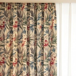 Cortina Americana De Poliéster E Algodão, Feita Sob Medida, Cortinas Blackout Estampadas Com Plantas