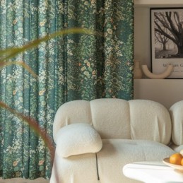 Cortina Americana De Poliéster Feita Sob Medida, Cortinas Semi Blackout Estampadas