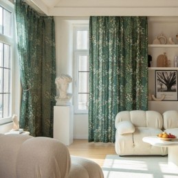 Cortina Americana De Poliéster Feita Sob Medida, Cortinas Semi Blackout Estampadas