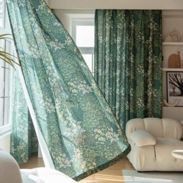 Cortina Americana De Poliéster Feita Sob Medida, Cortinas Semi Blackout Estampadas