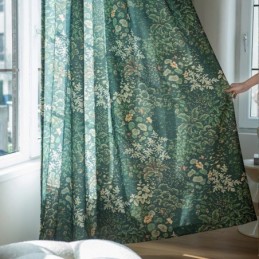 Cortina Americana De Poliéster Feita Sob Medida, Cortinas Semi Blackout Estampadas