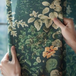 Cortina Americana De Poliéster Feita Sob Medida, Cortinas Semi Blackout Estampadas