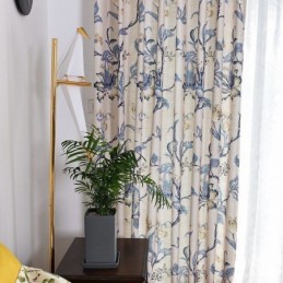 Cortinas Blackout Com Estampa Floral Americana