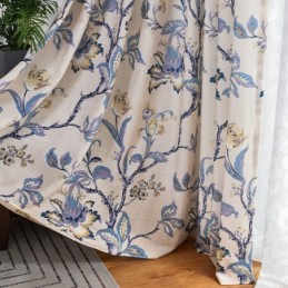 Cortinas Blackout Com Estampa Floral Americana
