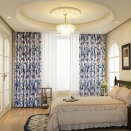 Cortina Sob Medida Cortina Com Estampa Floral Americana Cortinas Blackout Semi