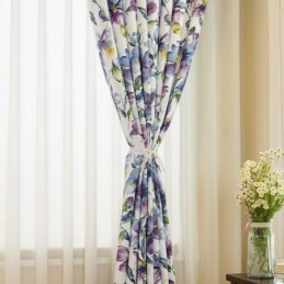 Cortina Sob Medida Cortina Com Estampa Floral Americana Cortinas Blackout Semi