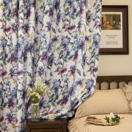 Cortina Sob Medida Cortina Com Estampa Floral Americana Cortinas Blackout Semi