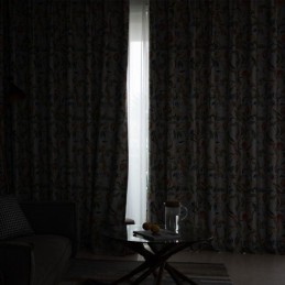 Cortinas Blackout Estampadas Plantas E Pássaros Americanos