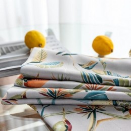 Cortinas Blackout Estampadas Plantas E Pássaros Americanos