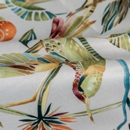 Cortinas Blackout Estampadas Plantas E Pássaros Americanos