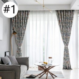 Cortinas Blackout Estampadas Plantas E Pássaros Americanos