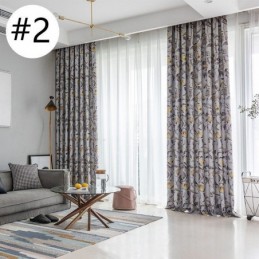 Cortinas Blackout Estampadas Plantas E Pássaros Americanos
