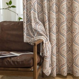 Cortinas Blackout Com Estampa Vintage Americana Em Polialgodão