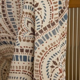 Cortinas Blackout Com Estampa Vintage Americana Em Polialgodão