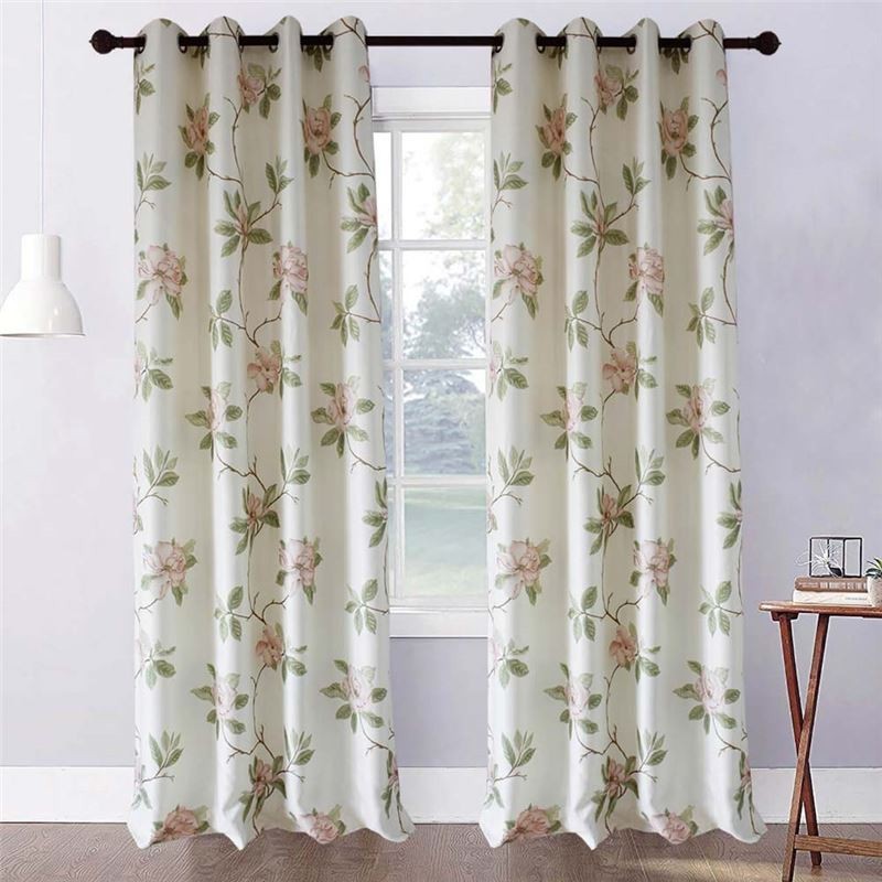 Cortina De Peônia Rosa Sob Medida, Cortina Com Estampa Simples E Rústica, Tecido Para Quarto E Sala De Estar