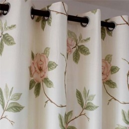 Cortina De Peônia Rosa Sob Medida, Cortina Com Estampa Simples E Rústica, Tecido Para Quarto E Sala De Estar