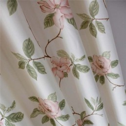 Cortina De Peônia Rosa Sob Medida, Cortina Com Estampa Simples E Rústica, Tecido Para Quarto E Sala De Estar