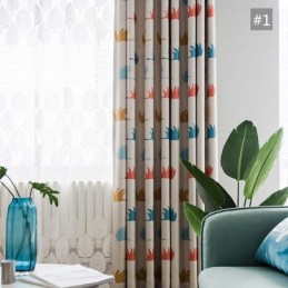 Cortina De Desenho Animado Simples Feita Sob Medida, Tecido Para Quarto Infantil Com Estampa De Ganso Selvagem Fofo