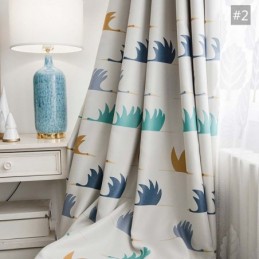 Cortina De Desenho Animado Simples Feita Sob Medida, Tecido Para Quarto Infantil Com Estampa De Ganso Selvagem Fofo