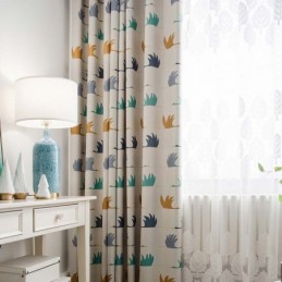 Cortina De Desenho Animado Simples Feita Sob Medida, Tecido Para Quarto Infantil Com Estampa De Ganso Selvagem Fofo