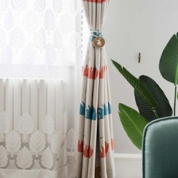 Cortina De Desenho Animado Simples Feita Sob Medida, Tecido Para Quarto Infantil Com Estampa De Ganso Selvagem Fofo