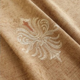 Cortina Blackout De Chenille Sob Medida Com Bordado De Flores Europeias Para Sala De Estar E Quarto