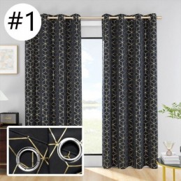 Cortina Blackout Sob Medida Cortina Geométrica Bronzeada Estilo Nórdico Para Sala De Estar Quarto