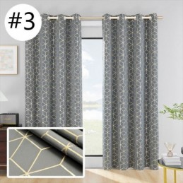 Cortina Blackout Sob Medida Cortina Geométrica Bronzeada Estilo Nórdico Para Sala De Estar Quarto