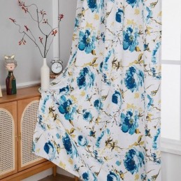 Cortinas Blackout Estampadas Com Estampa Floral Estilo Nórdico Para Sala De Estar E Quarto