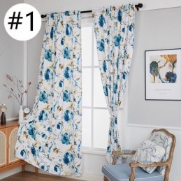 Cortinas Blackout Estampadas Com Estampa Floral Estilo Nórdico Para Sala De Estar E Quarto