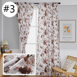 Cortinas Blackout Estampadas Com Estampa Floral Estilo Nórdico Para Sala De Estar E Quarto