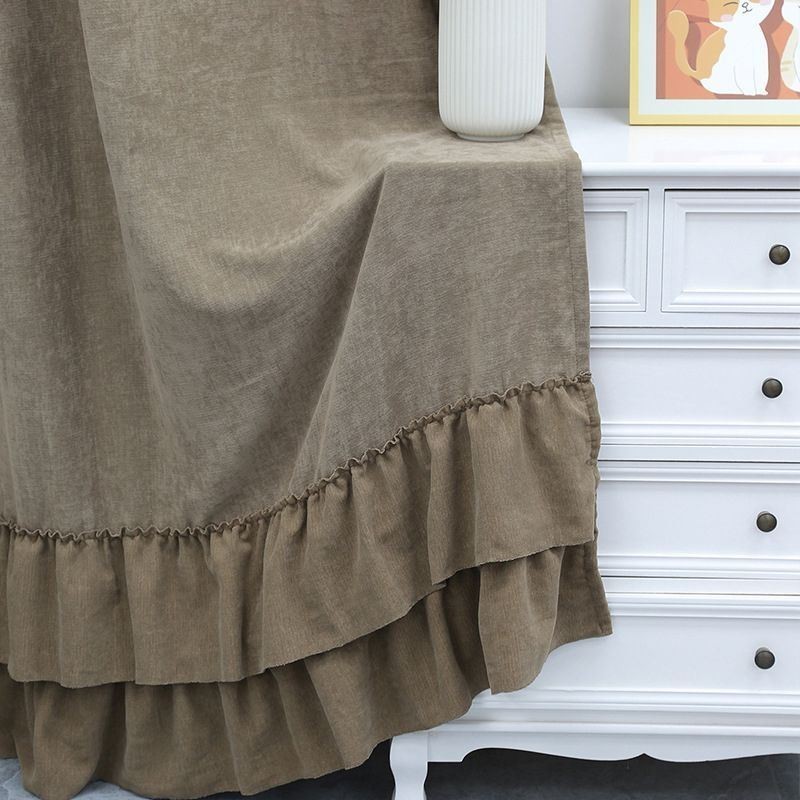 Cortina Blackout De Chenille De Cor Sólida Feita Sob Medida, Estilo Nórdico, Para Sala De Estar E Quarto