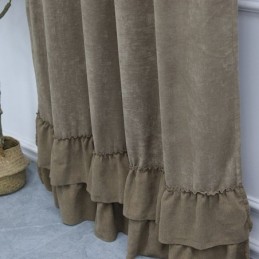 Cortina Blackout De Chenille De Cor Sólida Feita Sob Medida, Estilo Nórdico, Para Sala De Estar E Quarto