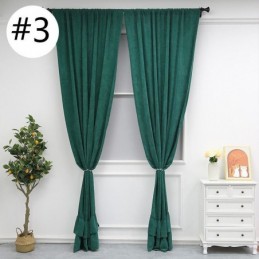 Cortina Blackout De Chenille De Cor Sólida Feita Sob Medida, Estilo Nórdico, Para Sala De Estar E Quarto