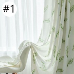 Cortinas Blackout Com Estampa De Penas Nórdicas Para Sala De Estar E Quarto