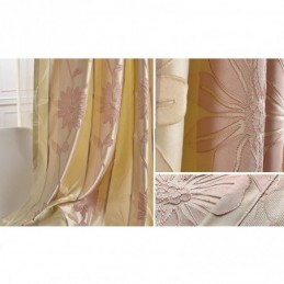 Cortinas Blackout Nórdicas, Cortina Jacquard Floral, Feita Sob Medida, Para Sala De Estar E Quarto