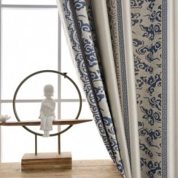 Cortinas Blackout Nórdicas Jacquard Para Sala De Estar E Quarto
