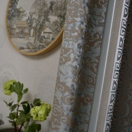 Cortinas Blackout Nórdicas Jacquard Para Sala De Estar E Quarto