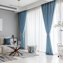 Cortina Blackout Nórdica Feita Sob Medida Para Sala De Estar, Quarto, Com Estampa De Folhas