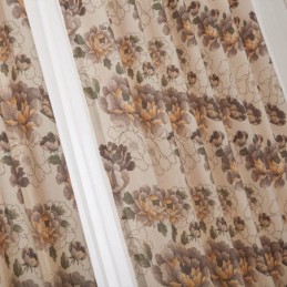 Cortinas Blackout Estilo Americano Com Estampa Floral De Algodão Para Janela