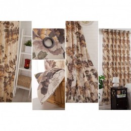 Cortinas Blackout Estilo Americano Com Estampa Floral De Algodão Para Janela